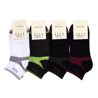 Vớ tất thể thao nam cổ trung ORGANIC EL SPR M17 - Xám Đậm