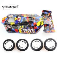 Vỏ thân xe RC Cánh đuôi Lốp trước và sau cho Wltoys 124007 124017 124019 Phụ tùng ô tô RC 1 / 12