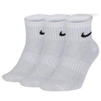 Vớ thể thao NIKE U NK EVERYDAY LTWT ANKLE 3PR SX7677 - WHITEBLACK - L