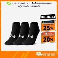 Vớ Thể Thao Under Armour Core Low Cut (3 Đôi) - Đen  - 1361574-001