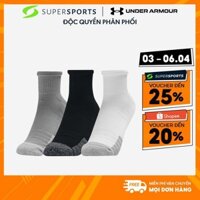 Vớ Thể Thao Under Armour Heatgear® Quarter – 3-Pack - Xám  - 1353262-035