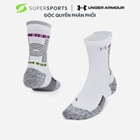Vớ Thể Thao Under Armour Armourdry Cushion Mid - Trắng  - 1376076-103