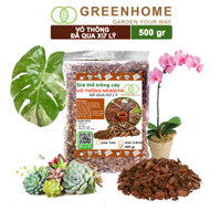 Vỏ thông newzita, Greenhome, bao 500gr, nhiều size, đã qua xử lý, trồng lan, kiểng lá, rãi bề mặt chậu cây - VỎ THÔNG 500GR 1CM