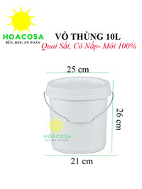 Vỏ Thùng Sơn 10L Quai Sắt, Có Nắp, Mới 100%