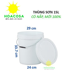 Vỏ Thùng Sơn 15L Quai Sắt, Có Nắp, Mới 100%