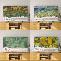 Vỏ Tivi Bụi Nghệ Thuật In Vải Trang Trí LCD LED Bảo Vệ Màn Hình Trong Nhà Phòng Ngủ Phòng Khách Trang Trí Cho Tivi Máy Tính