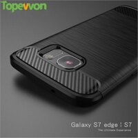 Vỏ Topewon Cho Samsung Galaxy S7 Edge S8 S9 S10 S20 Plus Note 20 Ultra Note 10 J7 Prime Ốp Lưng Silicon Mềm Sợi Carbon