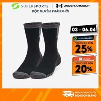 Vớ Under Armour Training Mid U Black/Black/Pitch Gray  - 1365788-001