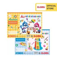 Vở vẽ dán gáy xé KLONG A3 20 tờ 10076 MS 712