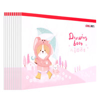 Vở Vẽ Học Sinh A4 Deli 20 Trang - Màu HồngXanh - 1 Quyển - 73382 - Màu hồng