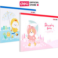 Vở Vẽ Học Sinh A4 Deli 20 Trang - Màu HồngXanh - 1 Quyển - 73382 - Màu hồng