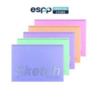 Vỡ vẽ khổ giấy A5 bìa Xanh lá  Hồng - 21x14.8x2cm - ESPP - Xanh lá