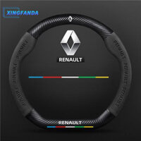 Vỏ vô lăng da bằng sợi Carbon 3D cho Renault Koleos Captur Kangoo Clio Logan Sandero Duster Kaptur Arkana Stepway