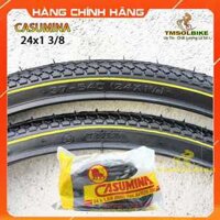 Vỏ Xe đạp 24x1 38 37-540 cho xe đạp Phổ Thông Lốp Xe đạp Casumina 24x1 38 37-540 - 2 Vỏ 2 Ruột