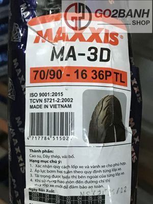 Vỏ xe Maxxis 80/90-16 3D