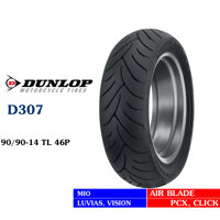 VỎ XE MÁY DUNLOP D307 SIZE 90-90-14 TL 46P