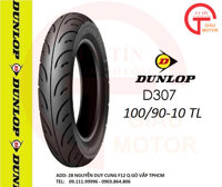 VỎ XE MÁY DUNLOP D307 SIZE 100-90-10 TL 56