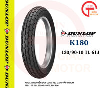 VỎ XE MÁY DUNLOP SIZE 130-90-10 K180 TL 61J