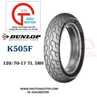 VỎ XE MÁY DUNLOP SIZE 120.70-17 K505F TL 54H