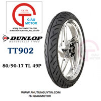 VỎ XE MÁY DUNLOP TT902 SIZE 80.90-17 TL 44P