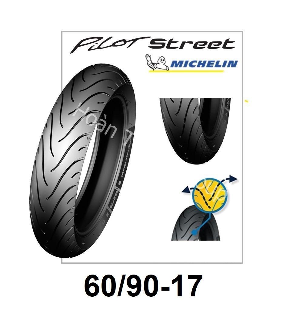 Vỏ xe Michelin Pilot Street 60/90-17 loại dùng ruột