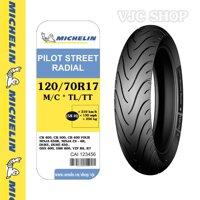 Vỏ xe mô tô Michelin 120/70-17 M/C 58H PILOT STREET RADIAL F TL/TT [bonus]