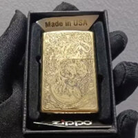 Vỏ Zippo Chính Hãng Mỹ Đồng Khối - Vỏ Zippo Amor Chủ Đề Kỳ Lân  (KHÔNG BAO GỒM  NHIÊN LIỆ