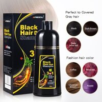 Vog 3 Trong 1 Đen Thuốc Nhuộm Tóc Màu Dầu Gội Làm Đẹp Nourishes Chăm Sóc Lâu Dài Cho Nam Nữ Salon Tại Nhà 500ml