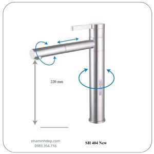 Vòi 1 lỗ nóng lạnh SH-404