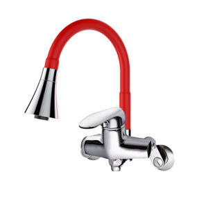 Vòi bếp nóng lạnh gắn tường cần mềm AMY AM 5002