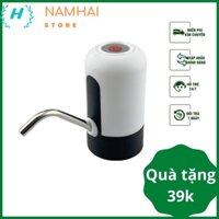 Vòi bơm nước uống tự động cho bình chai đóng sẵn, máy hút mini tích điện cổng sạc USB - NAMHAISTORE