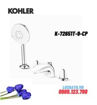 Vòi bồn tắm gắn thành bồn kèm sen cầm tay Kohler K-72651T-9-CP