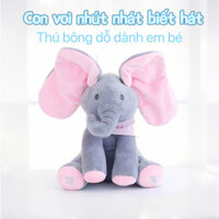 Voi Bông Thần Kỳ Ú Òa + Học Nói Theo Bé - Đồ Chơi Phản Hồi Âm Thanh Thông Minh/Phát Triển Ngôn Ngữ Cho Trẻ 0-3 Tuổi