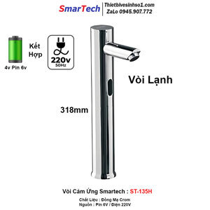 Vòi cảm ứng lavabo thân cao Smartech ST-135H