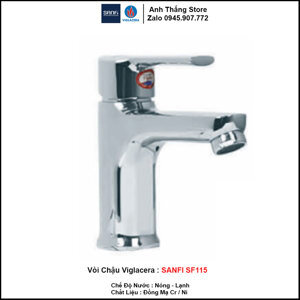 Vòi chậu 1 lỗ nóng lạnh Sanfi SF115