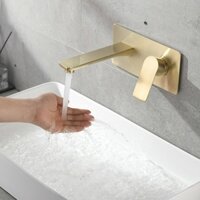 Vòi chậu lavabo âm tường màu vàng DAELIM DL-600004GM