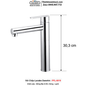 Vòi chậu lavabo nóng lạnh Daeshin FFL-0015