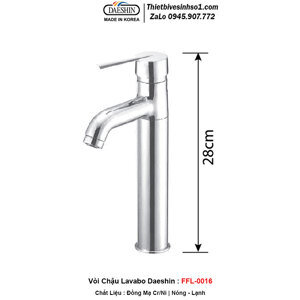Vòi chậu lavabo nóng lạnh Daeshin FFL-0016