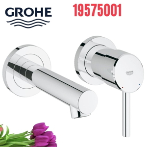 Vòi chậu lavabo nóng lạnh gắn tường Grohe 19575001