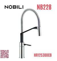 Vòi chậu rửa bát cần mềm 2 đầu xả Italy Nobili Heron NB228 (HR125300CB)