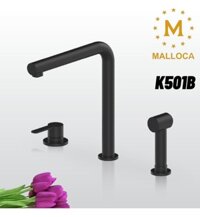 Vòi chậu rửa bát màu đen Malloca K501B