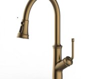 Vòi chậu rửa bát màu đồng dây rút HD 0889