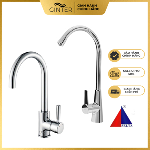 Vòi chậu rửa bát nóng lạnh gắn chậu cần cứng Selta SS109