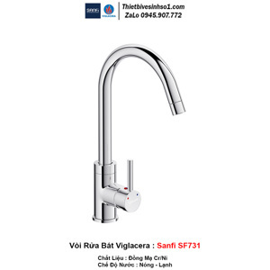 Vòi chậu rửa bát nóng lạnh SanFi SF731