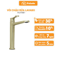 Vòi chậu rửa Palado PLD756B, lõi đồng nguyên khối, màu vàng cát.