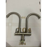 Vòi chén đôi inox 304 dành cho bồn rửa chén đôi