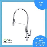 Vòi chén lạnh đồng thau mạ crome, ống nhữa xoay 360 độ ODIN 729