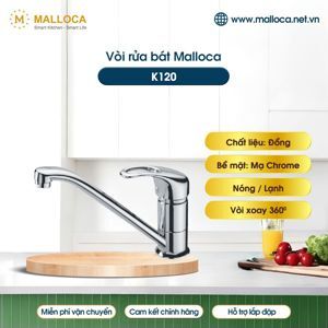 Vòi rửa bát nóng lạnh Malloca K120 (K 120)