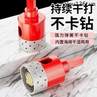 Với Dụng Cụ Mở Lỗ Lò Xo Ngói Gốm Đục Lỗ Mũi Khoan Thủy Tinh Đá Cẩm Thạch Khoan Chuyên Dụng Khô Đục Lỗ Full Ngói Gốm