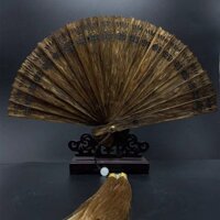 Với giấy chứng nhận, quạt Hải Nam Thần, quạt xếp rỗng, quạt xếp cổ điển, Quạt trang trí thủ công